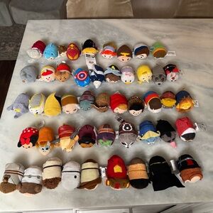 Disney Tsum Tsum Plush Lot Of 48 rare htf Marvel, Star Wars, Nemo and more
